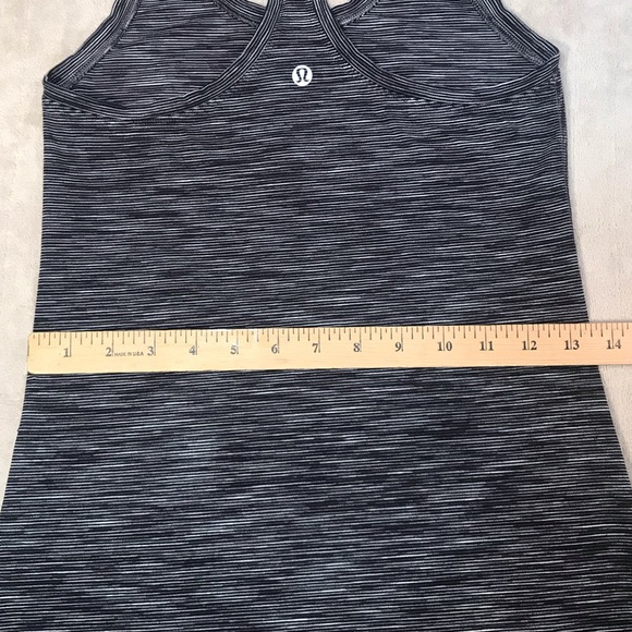Lululemon Cool Racerback II Nulu Wee Are From Space Dark Carbon Ice Grey size 4 - Picture 8 of 9